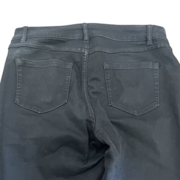 D. Jeans Black Mid Rise Jeans Women’s Size 8 Petite Button Ankle Detail - Picture 6 of 14